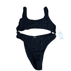 Good Americian One Piece Plus 7/8 4XL 5XL Always Fits Monokini Cut Out Black NWT